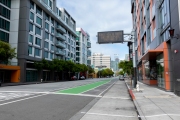 An empty street of  San Francisco, CA, on March 18 2020 with a warning sign to avoid non-essential travel. 
Millions of San Francisco Bay Area  residents were ordered to stay home to slow the spread of the coronavirus as part of a lockdown effort, marking one of the nation's strongest efforts to stem the spread of the deadly virus.