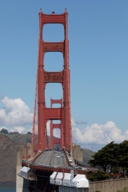 Almost no traffic on the Golden Gate Bridge in San Francisco, CA, on March 19, 2020. 
Millions of San Francisco Bay Area  residents were ordered to stay home to slow the spread of the coronavirus as part of a lockdown effort, marking one of the nation's strongest efforts to stem the spread of the deadly virus.