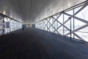 A corridor empty of travelers at the San Francisco International airport on April 7, 2019.
The COVID-19 pandemic has reduced air traffic tremendously.