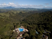 A view of the Hills Swim and Tennis Club in Oakland, CA , on March 31, 2020, that sits on top of the Huckleberry Botanic regional park,  The club and the park are now closed to the public because of the coronavirus pandemic.
Millions of San Francisco Bay Area  residents were ordered to stay home for the third week to slow the spread of the coronavirus as part of a lockdown effort.