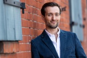 French-Spanish public speaker and vice-president at Course Hero, Tomás Pueyo, poses in San Francisco on May 8, 2020.