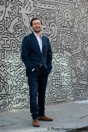 French-Spanish public speaker and vice-president at Course Hero, Tomás Pueyo, poses in San Francisco on May 8, 2020.