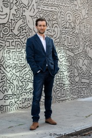 French-Spanish public speaker and vice-president at Course Hero, Tomás Pueyo, poses in San Francisco on May 8, 2020.