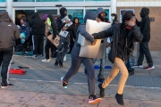 Looters stealing goods after they broke into the local Best Buy store in Emeryville , CA, on May 30, 2020.