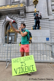 Protesters demonstrate against police brutality in San Francisco, CA , on May 30, 2020.