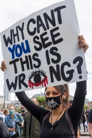 Protesters demonstrate against police brutality in San Francisco, CA , on May 30, 2020.