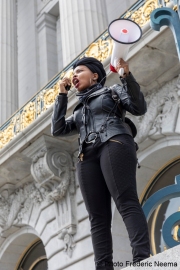 Protesters demonstrate against police brutality in San Francisco, CA , on May 30, 2020.
