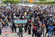 Protesters demonstrate against police brutality in San Francisco, CA , on May 30, 2020.