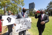 A peaceful march for equality where supporters were asked to wear their  Sunday Best Attires was attended by hundreds of people of all ethnicities  in Oakland on June 6, 2020.