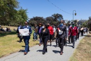 A peaceful march for equality where supporters were asked to wear their  Sunday Best Attires was attended by hundreds of people of all ethnicities  in Oakland on June 6, 2020.