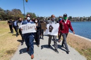 A peaceful march for equality where supporters were asked to wear their  Sunday Best Attires was attended by hundreds of people of all ethnicities  in Oakland on June 6, 2020.