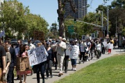 A peaceful march for equality where supporters were asked to wear their  Sunday Best Attires was attended by hundreds of people of all ethnicities  in Oakland on June 6, 2020.