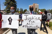 A peaceful march for equality where supporters were asked to wear their  Sunday Best Attires was attended by hundreds of people of all ethnicities  in Oakland on June 6, 2020.