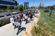 A peaceful march for equality where supporters were asked to wear their  Sunday Best Attires was attended by hundreds of people of all ethnicities  in Oakland on June 6, 2020.