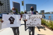 A peaceful march for equality where supporters were asked to wear their  Sunday Best Attires was attended by hundreds of people of all ethnicities  in Oakland on June 6, 2020.