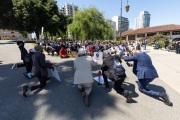 A peaceful march for equality where supporters were asked to wear their  Sunday Best Attires was attended by hundreds of people of all ethnicities  in Oakland on June 6, 2020.