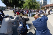 A peaceful march for equality where supporters were asked to wear their  Sunday Best Attires was attended by hundreds of people of all ethnicities  in Oakland on June 6, 2020.