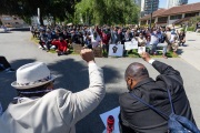 A peaceful march for equality where supporters were asked to wear their  Sunday Best Attires was attended by hundreds of people of all ethnicities  in Oakland on June 6, 2020.