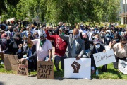 A peaceful march for equality where supporters were asked to wear their  Sunday Best Attires was attended by hundreds of people of all ethnicities  in Oakland on June 6, 2020.