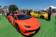 Owners of exotic cars gather at an event in Petaluma, CA, on June 27, 2020, while trying to respect social distancing rules due the ongoing COVID-19 pandemic. The event, held at the Adobe Road Wines winery , was organized by 100|OCT, an exotic car community on the US West Coast  founded by Frenchman Benoit Boningue. The event marked the final destination of a day ride through the region.