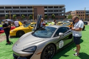 Owners of exotic cars gather at an event in Petaluma, CA, on June 27, 2020, while trying to respect social distancing rules due the ongoing COVID-19 pandemic. The event, held at the Adobe Road Wines winery , was organized by 100|OCT, an exotic car community on the US West Coast  founded by Frenchman Benoit Boningue. The event marked the final destination of a day ride through the region.