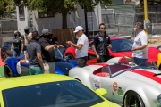 Owners of exotic cars gather at an event in Petaluma, CA, on June 27, 2020, while trying to respect social distancing rules due the ongoing COVID-19 pandemic. The event, held at the Adobe Road Wines winery , was organized by 100|OCT, an exotic car community on the US West Coast  founded by Frenchman Benoit Boningue. The event marked the final destination of a day ride through the region.