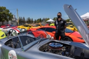 Owners of exotic cars gather at an event in Petaluma, CA, on June 27, 2020, while trying to respect social distancing rules due the ongoing COVID-19 pandemic. The event, held at the Adobe Road Wines winery , was organized by 100|OCT, an exotic car community on the US West Coast  founded by Frenchman Benoit Boningue. The event marked the final destination of a day ride through the region.